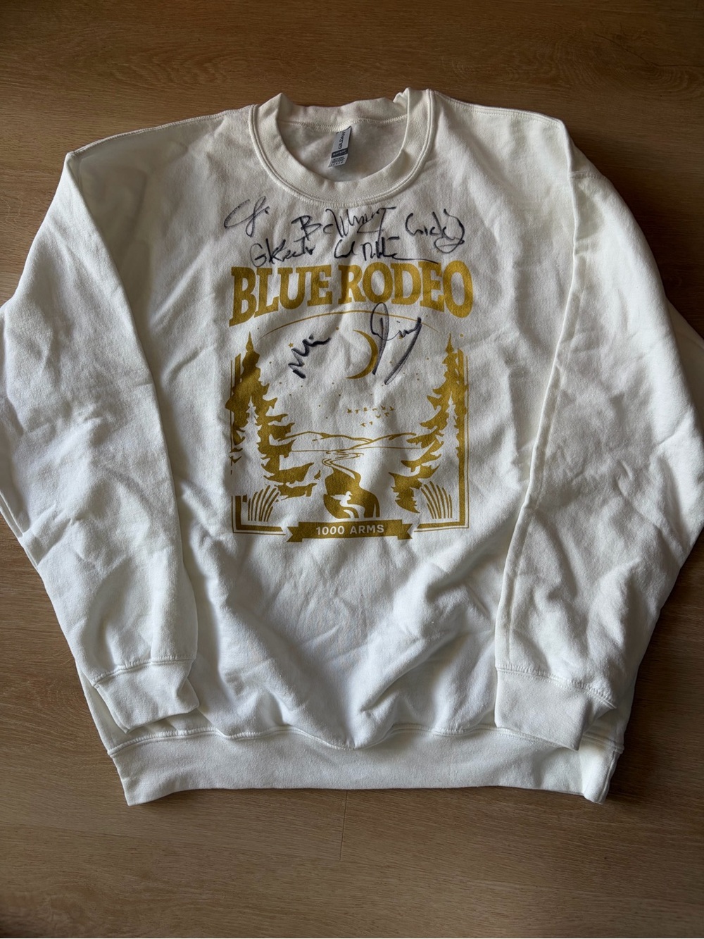 Autographed Blue Rodeo 1000 Arms Jim Cuddy Signed Sweatshirt Large